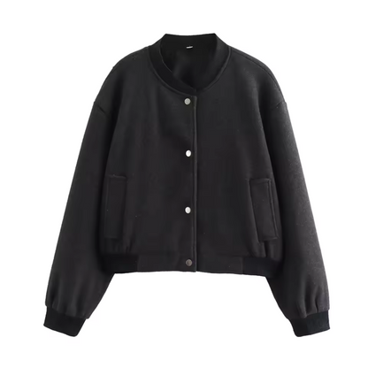 Dames Jacket Lange Mouwen Ronde Hals Kort Model
