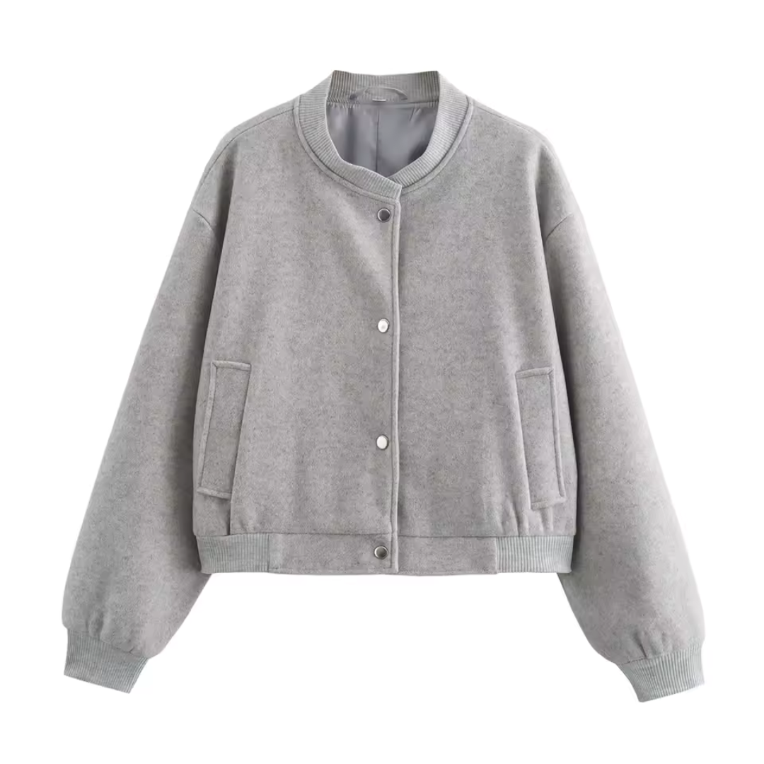 Dames Jacket Korte Mouwen Ronde Hals Modieus Design
