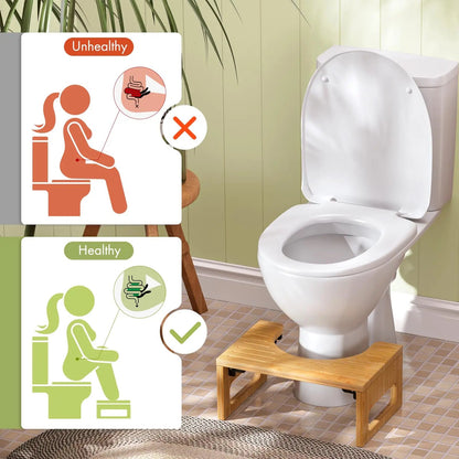 Inklapbare Bamboe Toiletsteun met Antislip Voetjes 41×27×18cm voor Stabiele Houding en Comfort