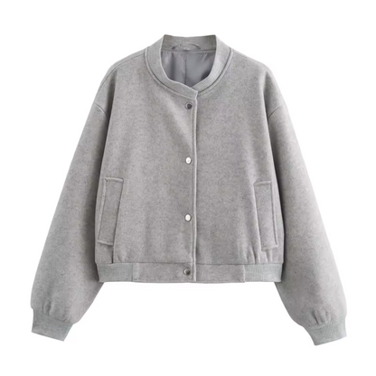 Dames Jacket Lange Mouwen Ronde Hals Kort Model