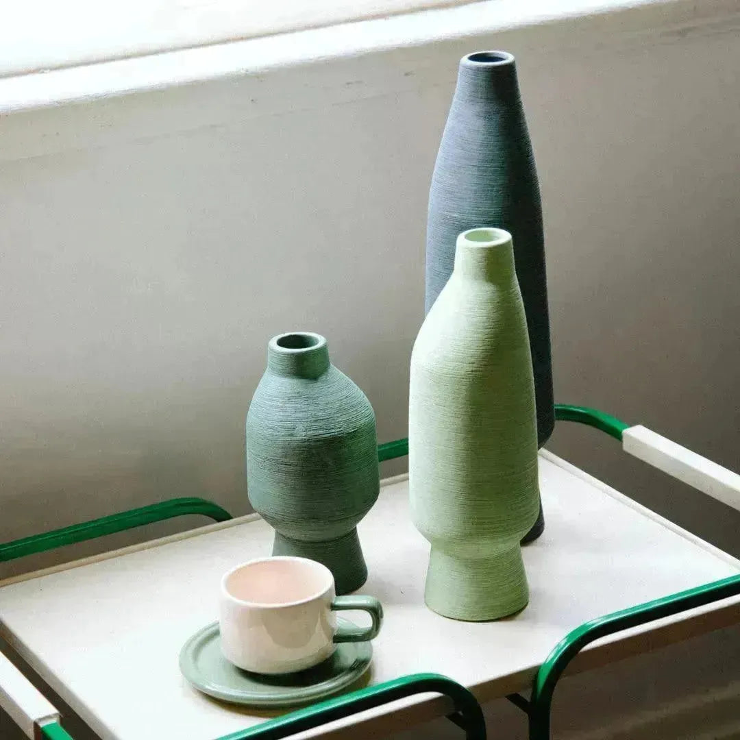 Keramische Vaas Groen Organisch Vorm Matcha Olijf Limoen 20cm 30cm 40cm Decoratie