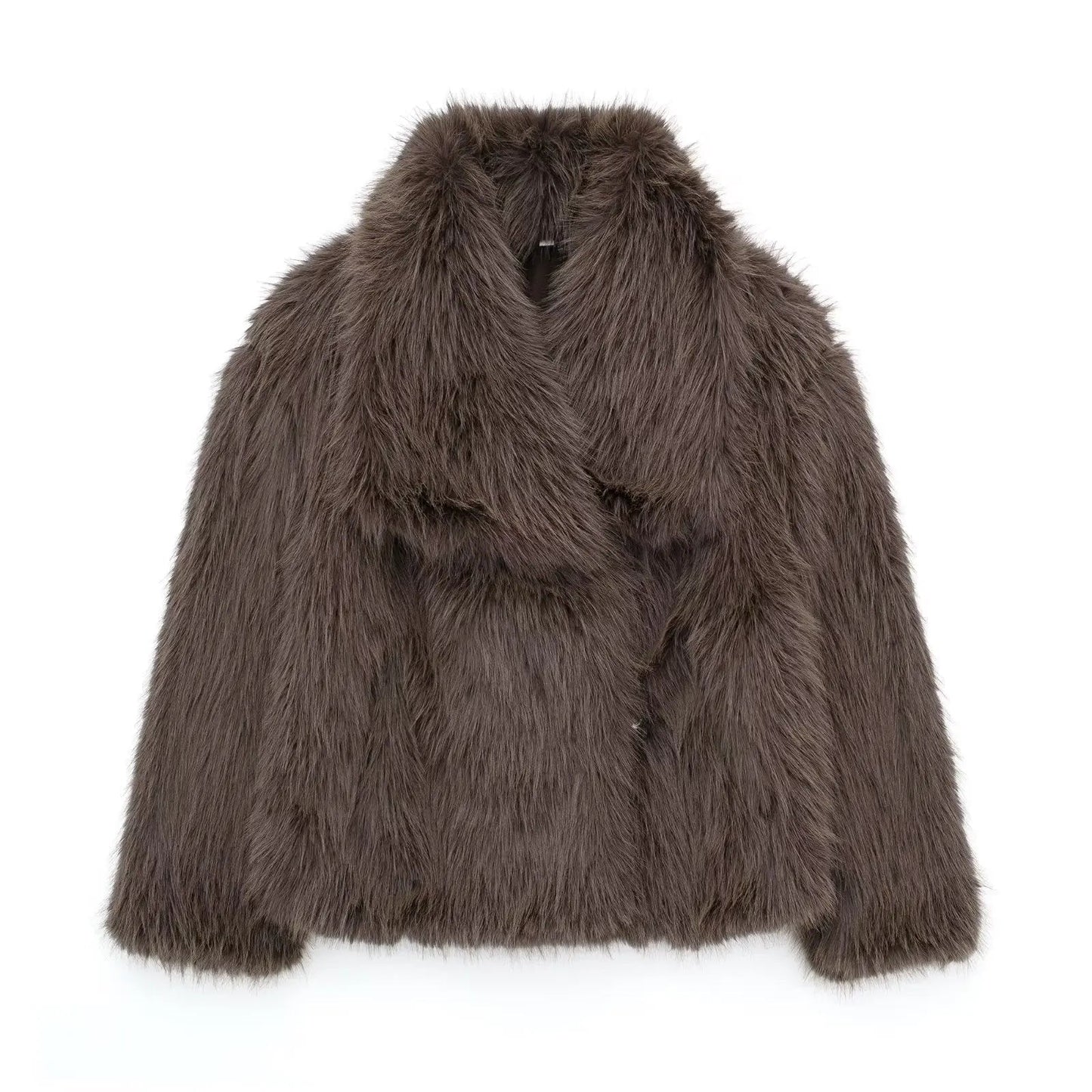 Dames Jas Kunstbont Warm Luxe Stijl