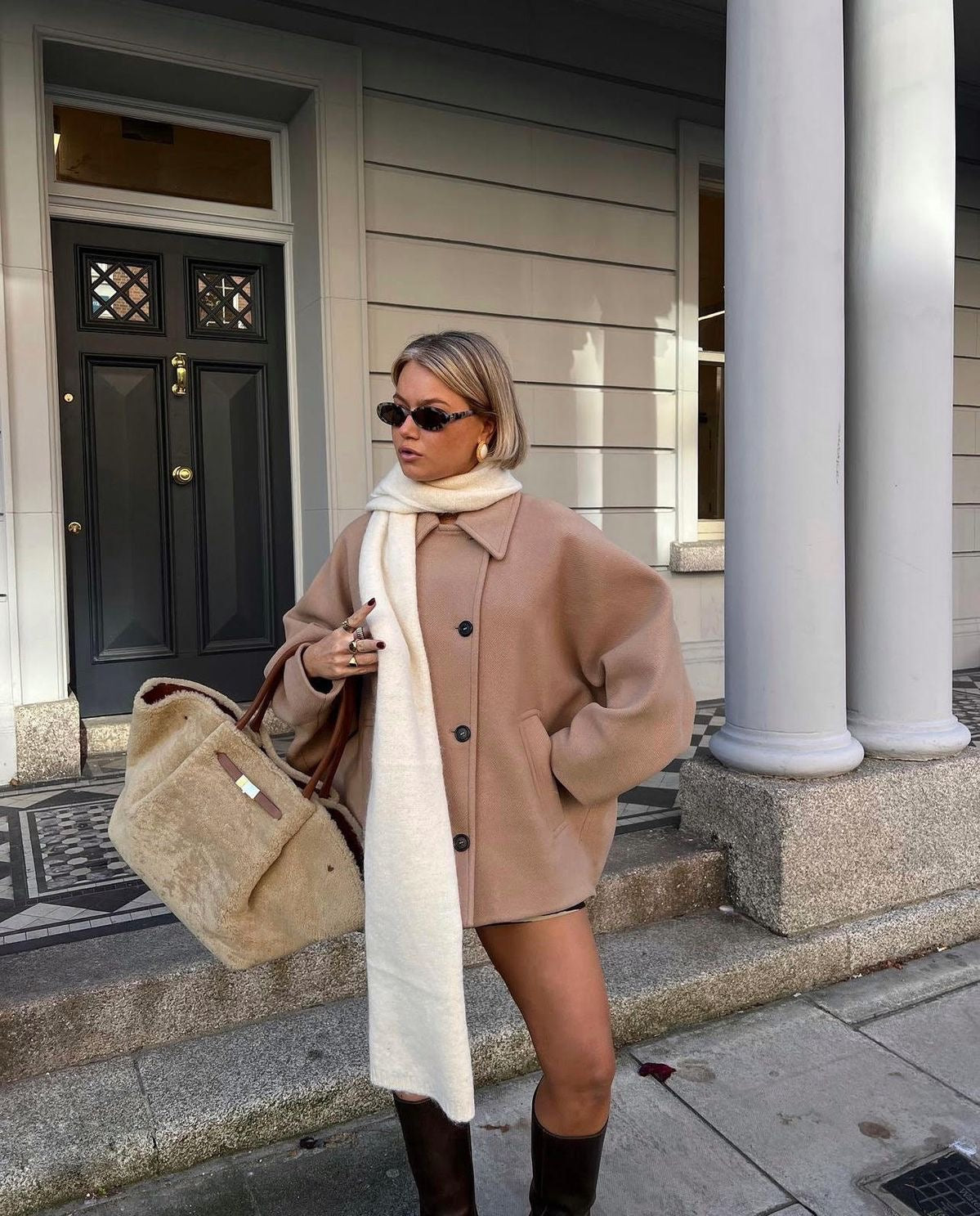 Acy | Oversized Wollen Jas Met Knopen → Acy Wollen Jas Oversized Met Knopen Warm