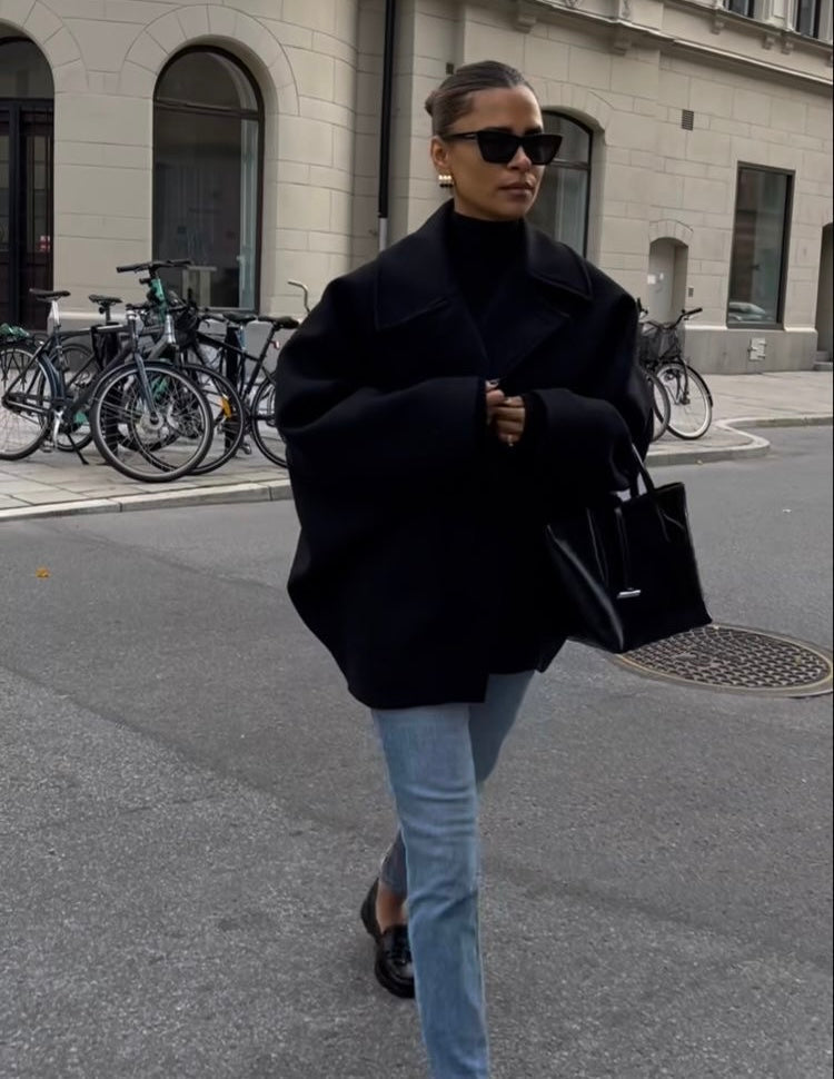 Acy | Oversized Wollen Jas Met Knopen → Acy Wollen Jas Oversized Met Knopen Warm