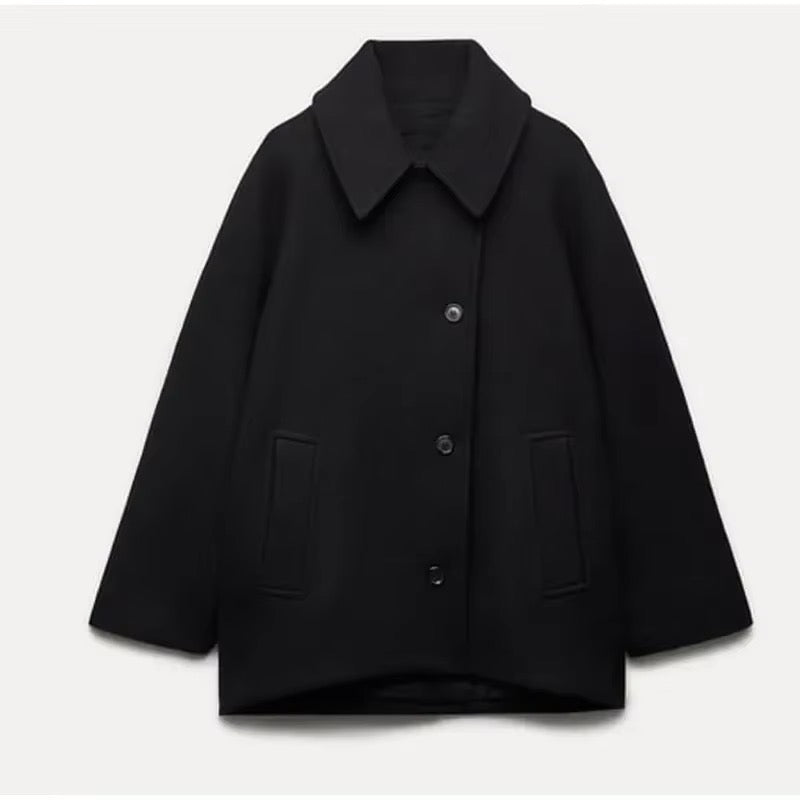 Acy | Oversized Wollen Jas Met Knopen → Acy Wollen Jas Oversized Met Knopen Warm