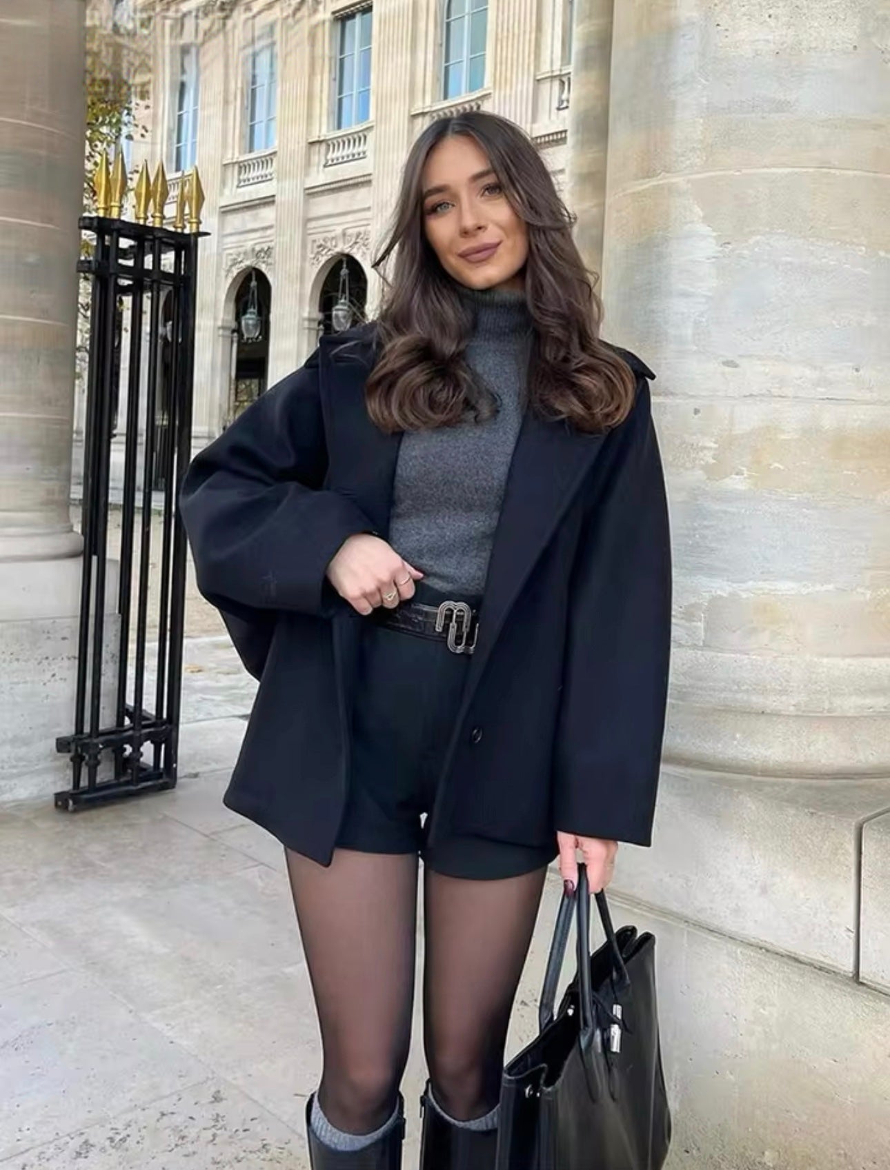 Acy | Oversized Wollen Jas Met Knopen → Acy Wollen Jas Oversized Met Knopen Warm