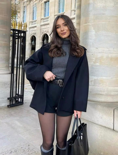 Acy | Oversized Wollen Jas Met Knopen → Acy Wollen Jas Oversized Met Knopen Warm
