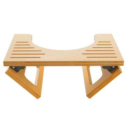 Inklapbare Bamboe Toiletsteun met Antislip Voetjes 41×27×18cm voor Stabiele Houding en Comfort
