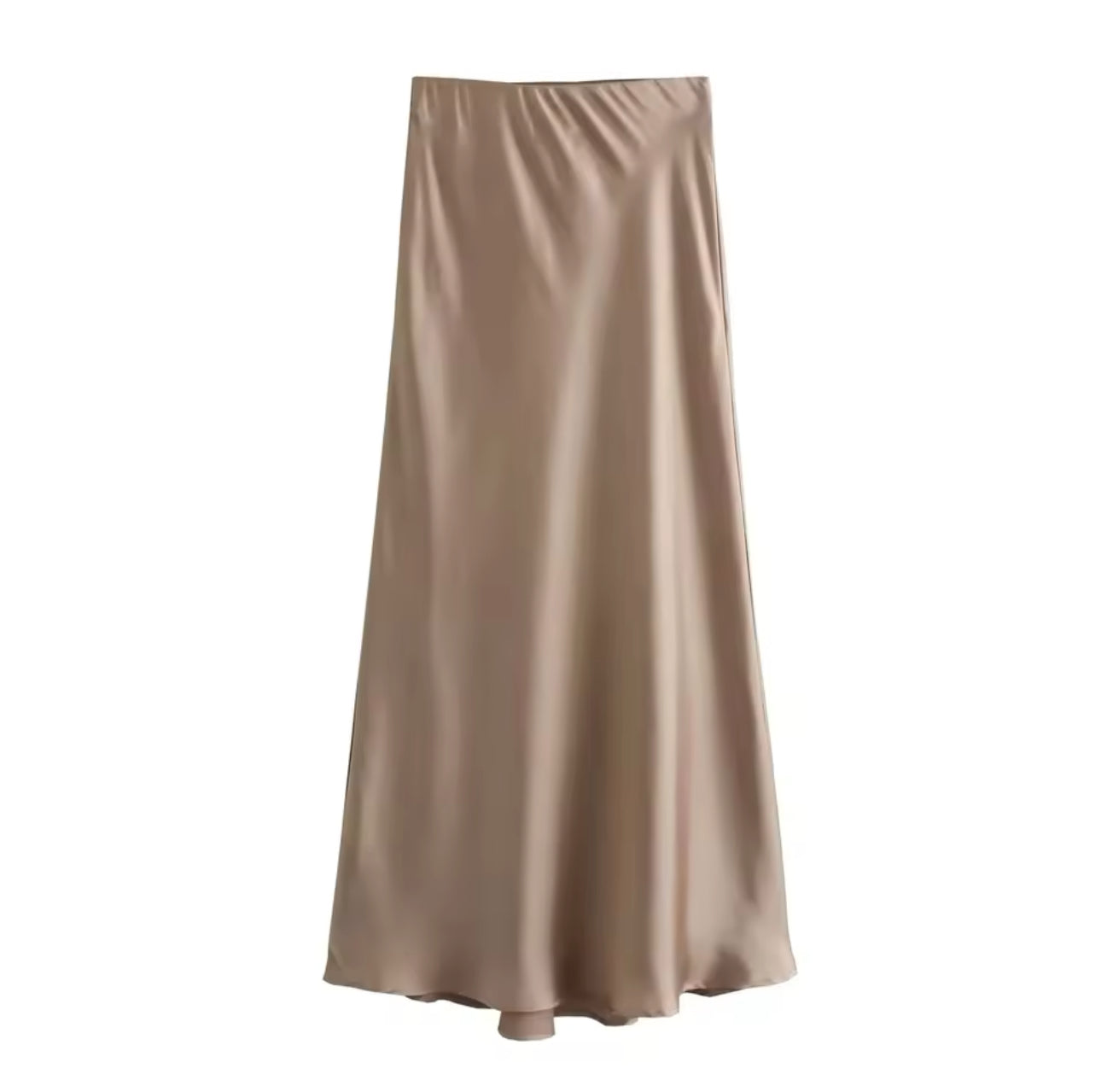 Maxi Rok van Satijn met Glans Comfy en Luchtig