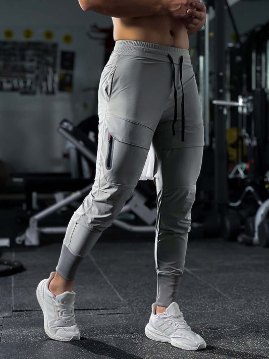 Waterdichte Cargo Joggingbroek met Hoge Ribboorden Voor Buiten - StudioMarella