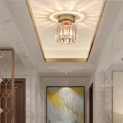 Plafondlamp Kristal Zwart Zilver Goud E27 Opbouw Modern Hal Woonkamer