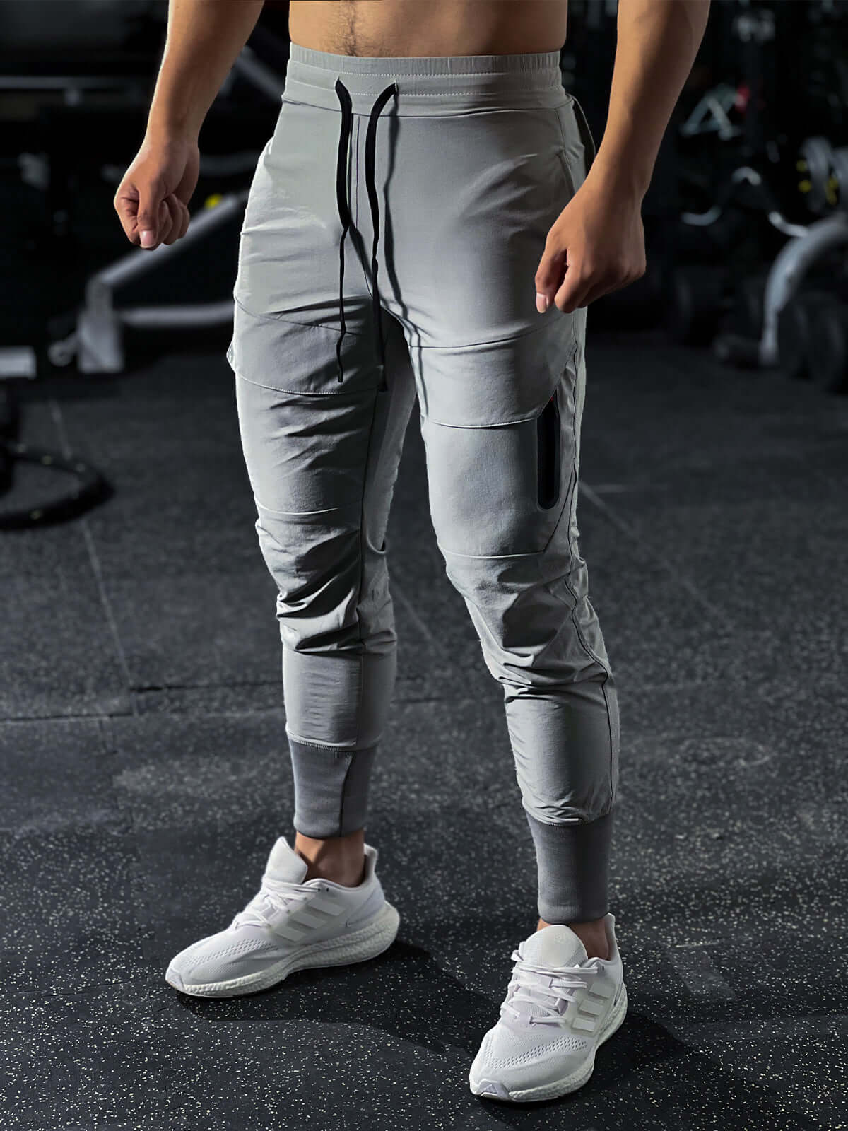 Waterdichte Cargo Joggingbroek met Hoge Ribboorden Voor Buiten