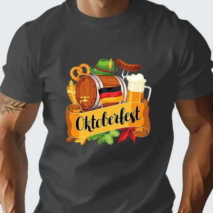 Oktoberfest T-shirt Korte Mouw voor Mannen