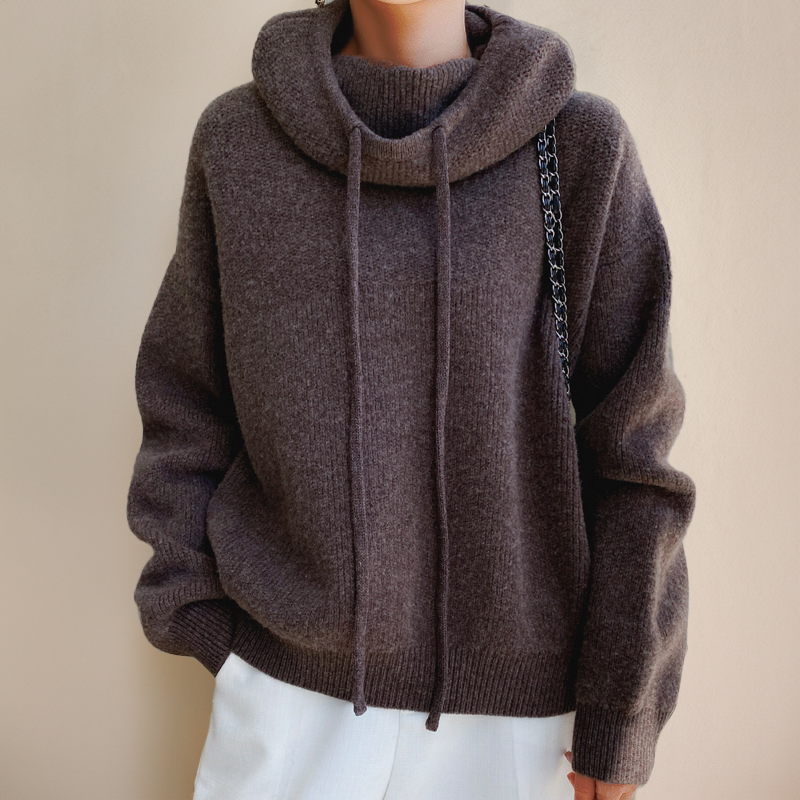 Zachte Gebreide Hoodie voor Vrouwen Stijlvolle Look