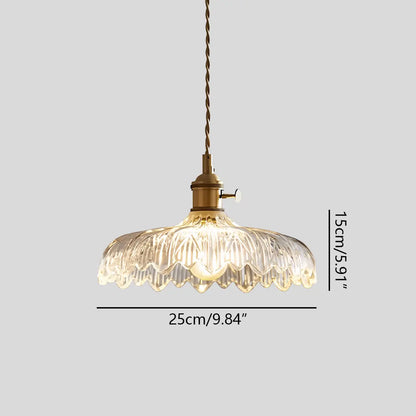 Hanglamp Glas Brons Verstelbare Kabel Woonkamer Eettafel Transparante Glazen Hanglamp Sfeerverlichting Vintage
