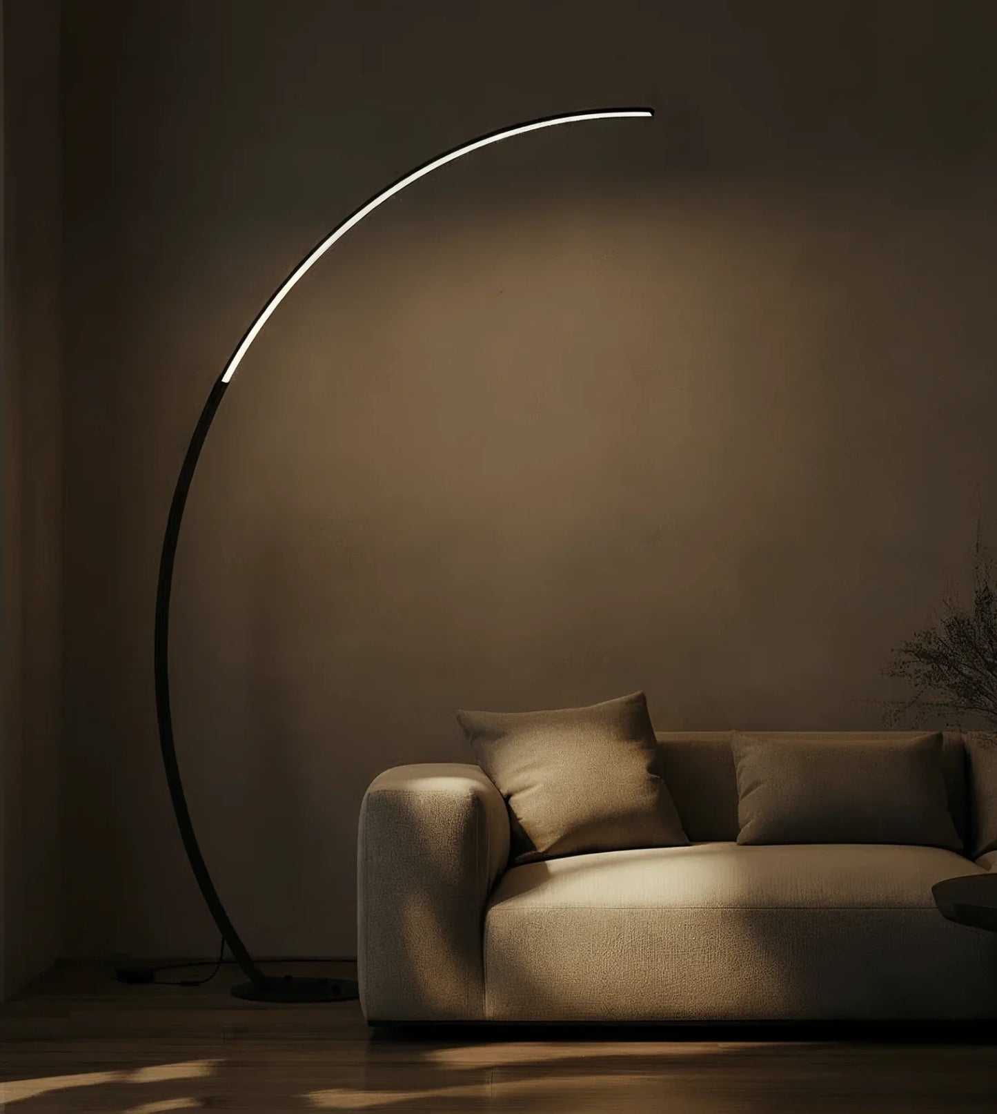 LED Vloerlamp Booglamp Zwart Wit Dimbaar 170cm Modern Design