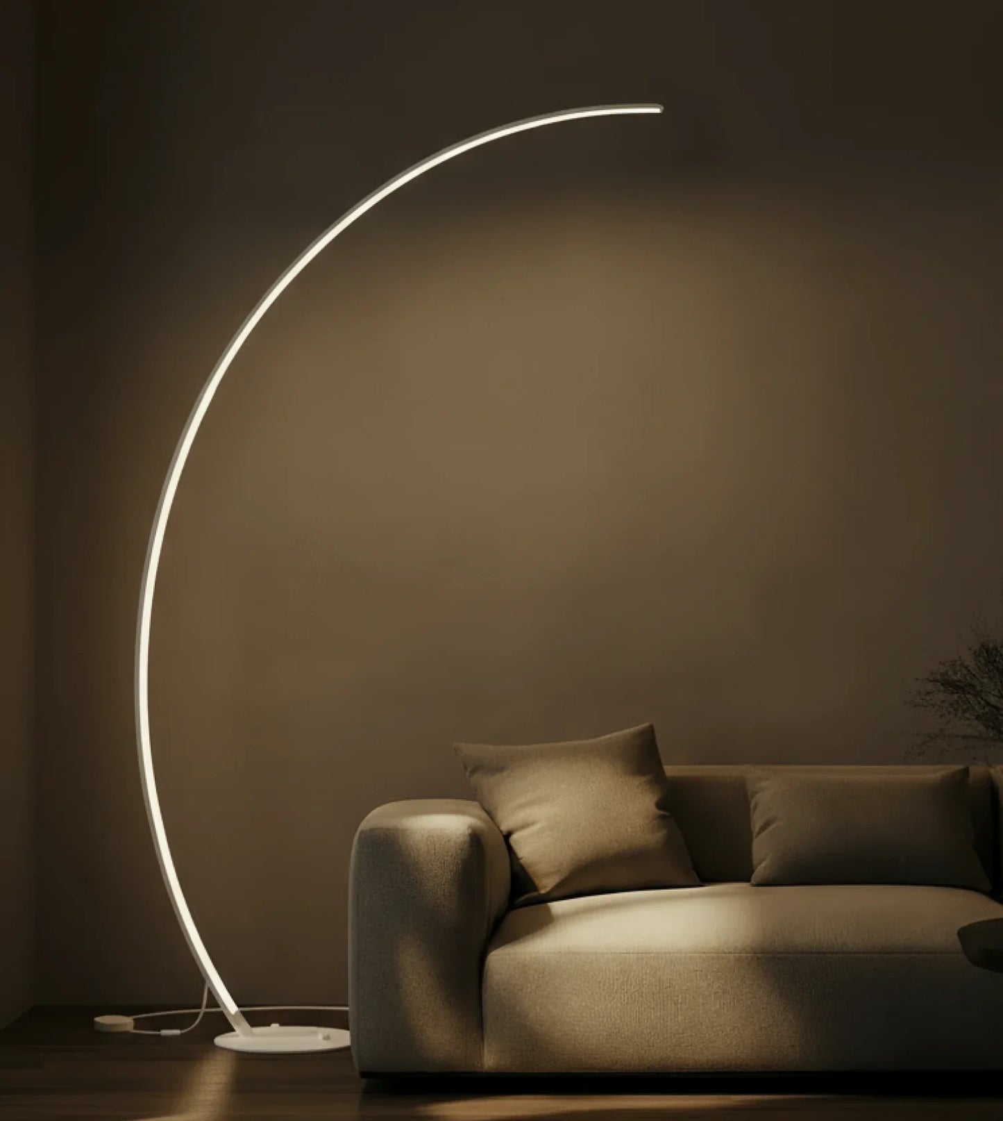 LED Vloerlamp Booglamp Zwart Wit Dimbaar 170cm Modern Design