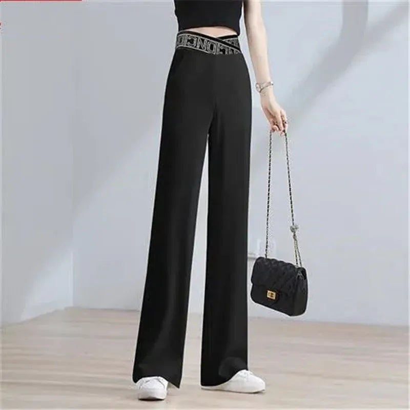 Zijde Broek Wijd Ijsblauw Zomer Comfort