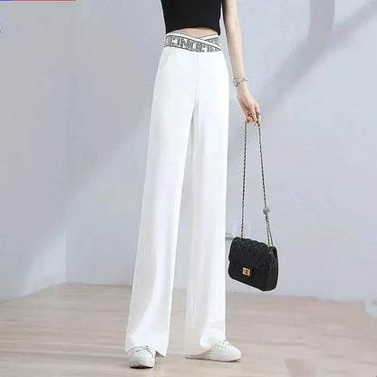 Zijde Broek Wijd Ijsblauw Zomer Comfort
