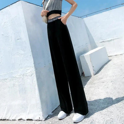 Zijde Broek Wijd Ijsblauw Zomer Comfort