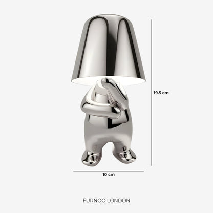 Metalen Tafellamp Sculptuur Figuur Sfeerlicht Touch Dimbaar LED Nachtlampje Goud Zilver Modern Design Decoratief