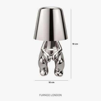 Metalen Tafellamp Sculptuur Figuur Sfeerlicht Touch Dimbaar LED Nachtlampje Goud Zilver Modern Design Decoratief