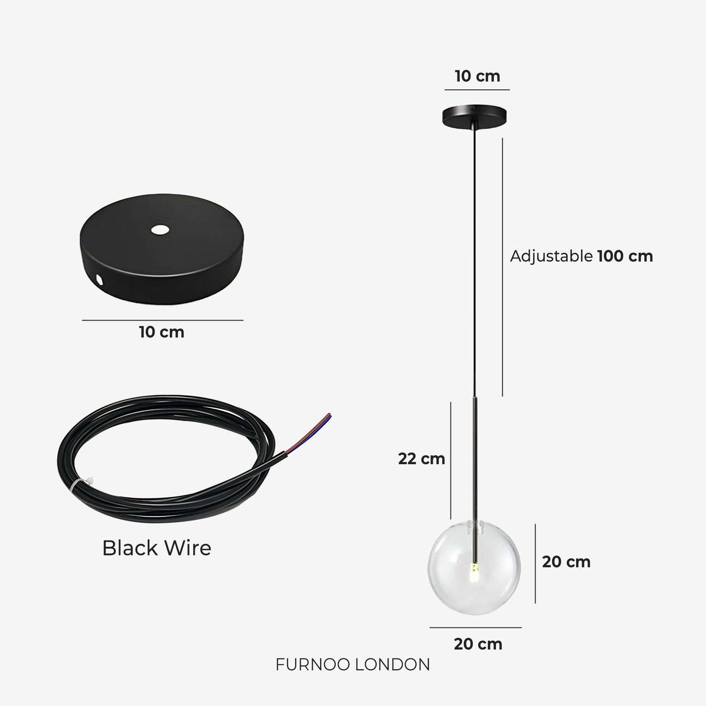 Glazen Hanglamp Bol Messing Chroom Zwart Modern Design Warm Wit 3000K 15cm 20cm 25cm Plafondverlichting Eetkamer