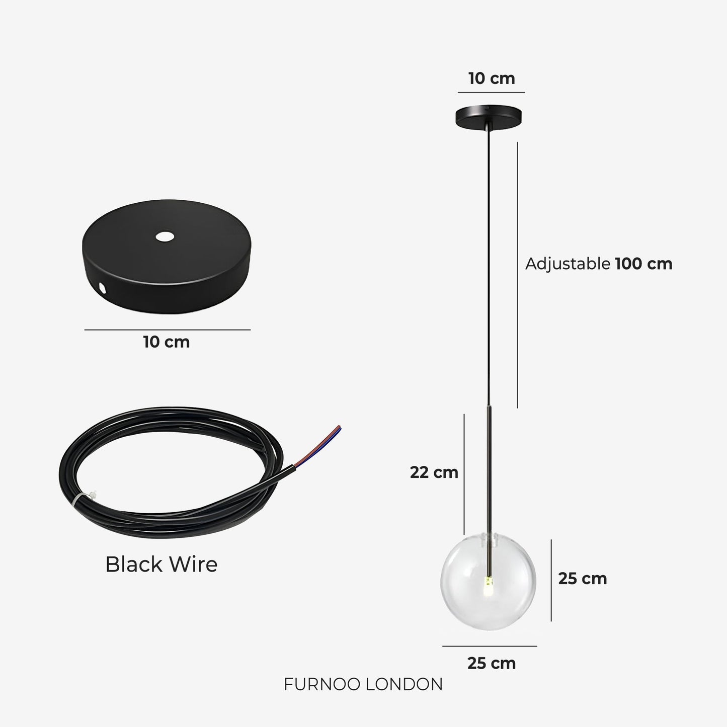 Glazen Hanglamp Bol Messing Chroom Zwart Modern Design Warm Wit 3000K 15cm 20cm 25cm Plafondverlichting Eetkamer