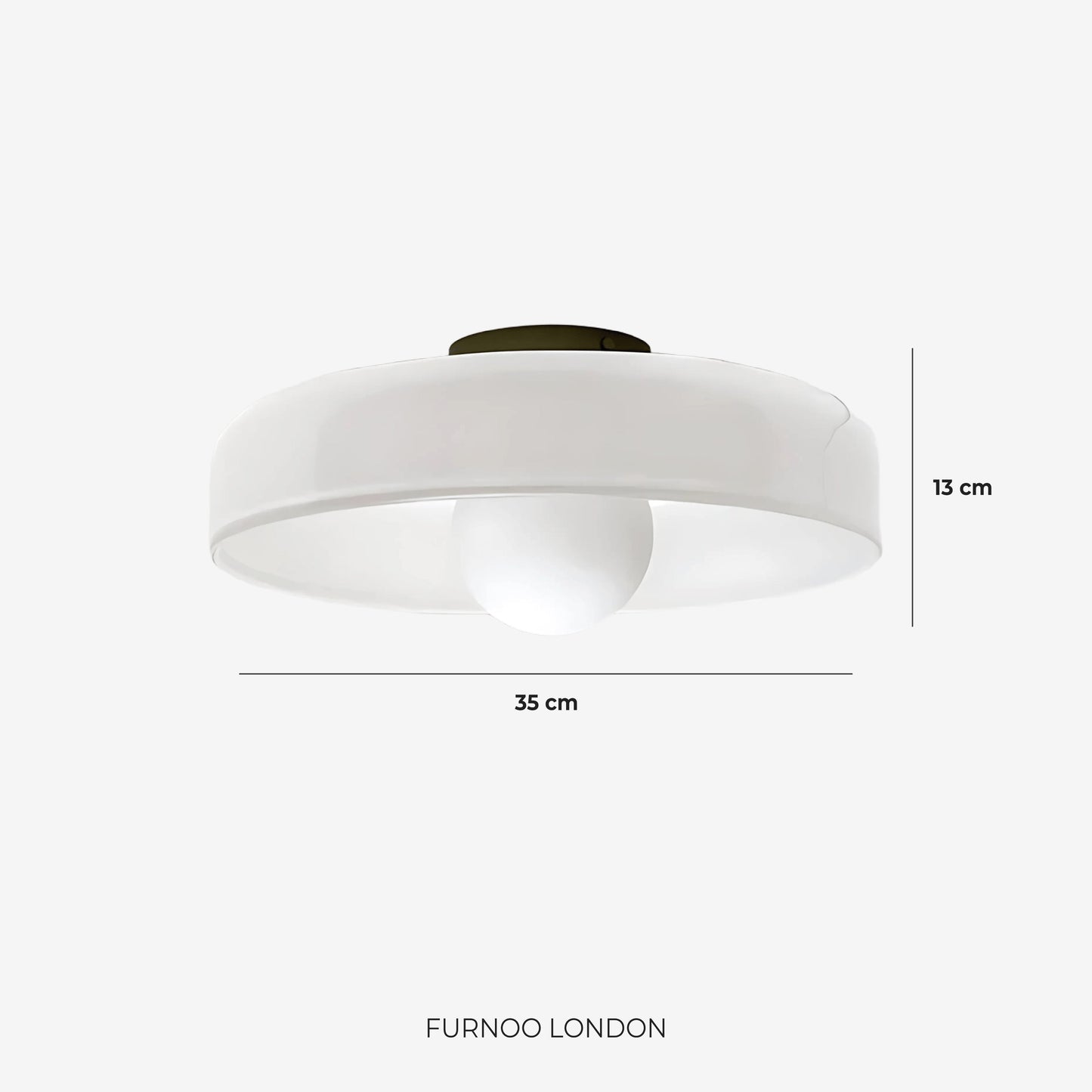 Minimalistische Glazen Wand- en Plafondlamp — Moderne Verlichting voor Gang & Slaapkamer — Dimbaar LED — Ø25 / Ø35 cm