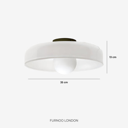Minimalistische Glazen Wand- en Plafondlamp — Moderne Verlichting voor Gang & Slaapkamer — Dimbaar LED — Ø25 / Ø35 cm