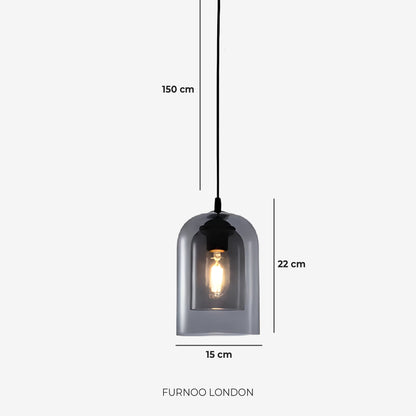 Glazen Hanglamp Ginza met Gebogen Vorm en Zachte Sfeerverlichting Warm Wit – E27 Fitting Inclusief Dimbare Compatibiliteit