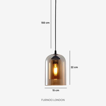 Glazen Hanglamp Ginza met Gebogen Vorm en Zachte Sfeerverlichting Warm Wit – E27 Fitting Inclusief Dimbare Compatibiliteit