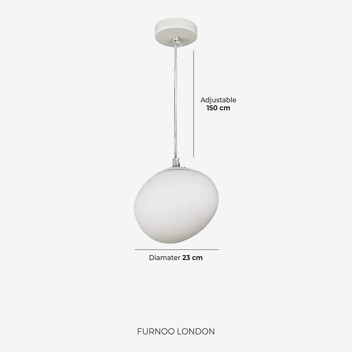Glazen Hanglamp Melkwit Mondgeblazen – Modern Minimalistisch Design met Zacht Licht voor Eetkamer en Woonkamer – 3 Maten Beschikbaar – Warm Wit 3000K