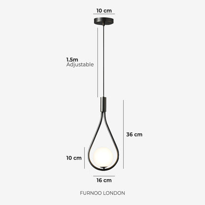 Nordic Drop Hanglamp Minimalistische Druppelvorm Glas Moderne Verlichting voor Eetkamer & Keukeneiland