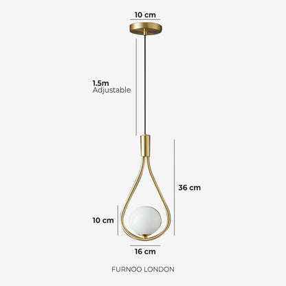 Nordic Drop Hanglamp Minimalistische Druppelvorm Glas Moderne Verlichting voor Eetkamer & Keukeneiland