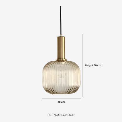 CLYDE Moderne Hanglamp met Gekleurde Glazen Kap – Scandinavisch Design voor Woonkamer & Eetkamer – E27 Fitting