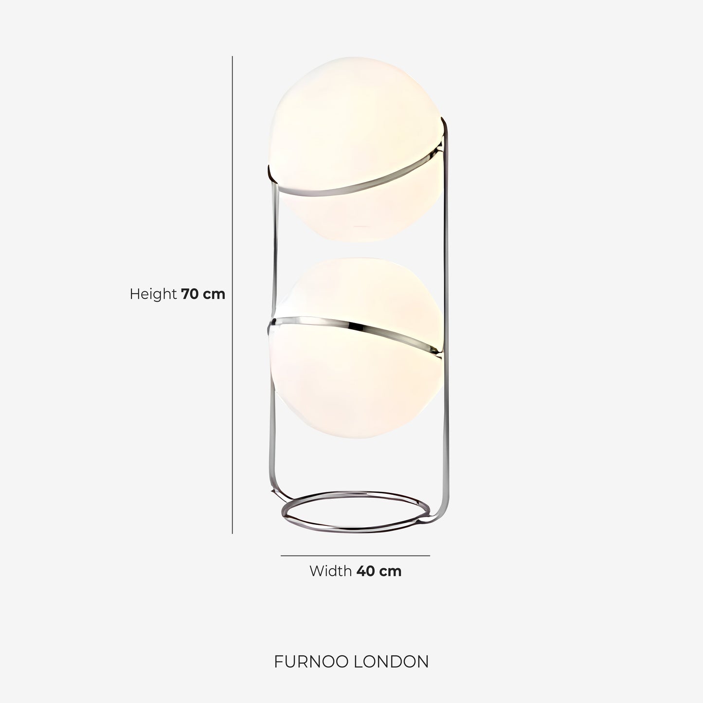 Moderne Vloerlamp met Chroomafwerking en Acrylbollen – Sfeervolle Verlichting voor Woonkamer en Slaapkamer