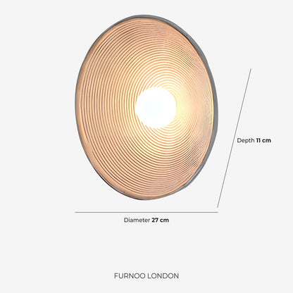 Moderne Scandinavische Wandlamp met Houtlook en Zacht Licht – Klein 20 cm of Groot 27 cm – Warm Wit Koel Wit of Dimbaar