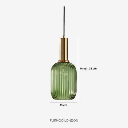 CLYDE Moderne Hanglamp met Gekleurde Glazen Kap – Scandinavisch Design voor Woonkamer & Eetkamer – E27 Fitting