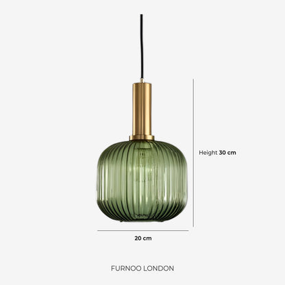 CLYDE Moderne Hanglamp met Gekleurde Glazen Kap – Scandinavisch Design voor Woonkamer & Eetkamer – E27 Fitting