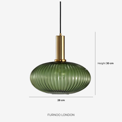 CLYDE Moderne Hanglamp met Gekleurde Glazen Kap – Scandinavisch Design voor Woonkamer & Eetkamer – E27 Fitting