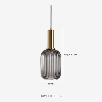 CLYDE Moderne Hanglamp met Gekleurde Glazen Kap – Scandinavisch Design voor Woonkamer & Eetkamer – E27 Fitting