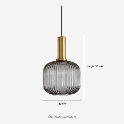 CLYDE Moderne Hanglamp met Gekleurde Glazen Kap – Scandinavisch Design voor Woonkamer & Eetkamer – E27 Fitting