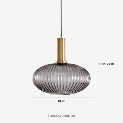 CLYDE Moderne Hanglamp met Gekleurde Glazen Kap – Scandinavisch Design voor Woonkamer & Eetkamer – E27 Fitting