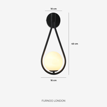 Nordische Wandlamp met Glazen Bol — Minimalistische Verlichting voor Scandinavische Interieurs