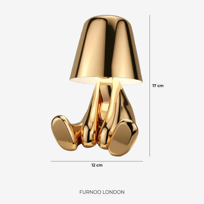 Metalen Tafellamp Sculptuur Figuur Sfeerlicht Touch Dimbaar LED Nachtlampje Goud Zilver Modern Design Decoratief