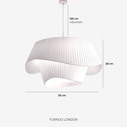 Moderne Tyvek Hanglamp Rond Design Warm Wit Dimbaar Woonkamer Eetkamer Slaapkamer Decoratieve Plafondverlichting