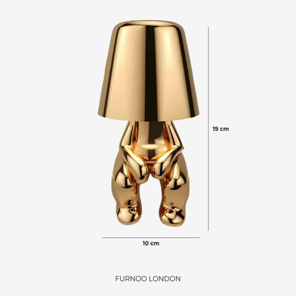 Metalen Tafellamp Sculptuur Figuur Sfeerlicht Touch Dimbaar LED Nachtlampje Goud Zilver Modern Design Decoratief