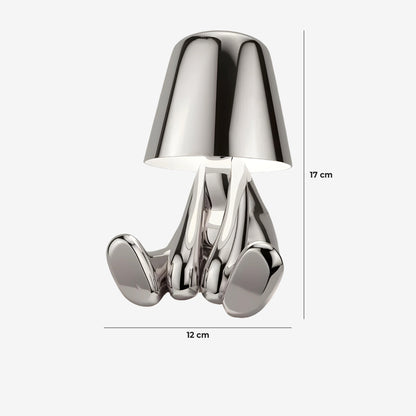 Metalen Tafellamp Sculptuur Figuur Sfeerlicht Touch Dimbaar LED Nachtlampje Goud Zilver Modern Design Decoratief