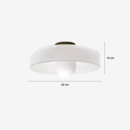 Minimalistische Glazen Wand- en Plafondlamp — Moderne Verlichting voor Gang & Slaapkamer — Dimbaar LED — Ø25 / Ø35 cm